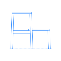 Furniture Stools Noboru Step Ladder Sketch Drawing Svg, Free Vectors File